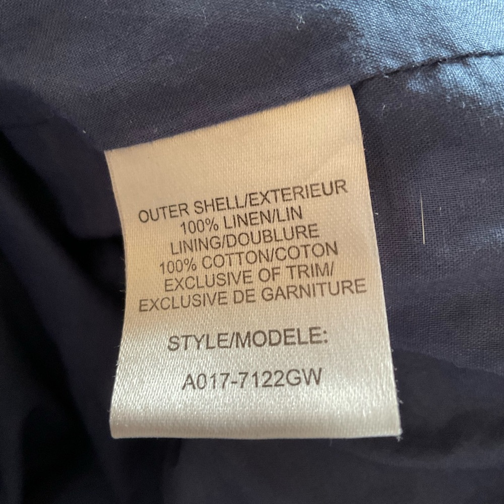 Blu No.9 Linen & Cotton Fully Lined Sleeveless Hooded Quarter-Zip Dress, Sz S/P - Picture 10 of 11